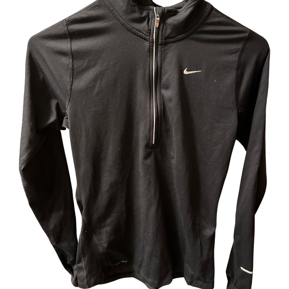 Nike Running Dri-FIT 1/4 Zip black long-sleeve pullover jacket